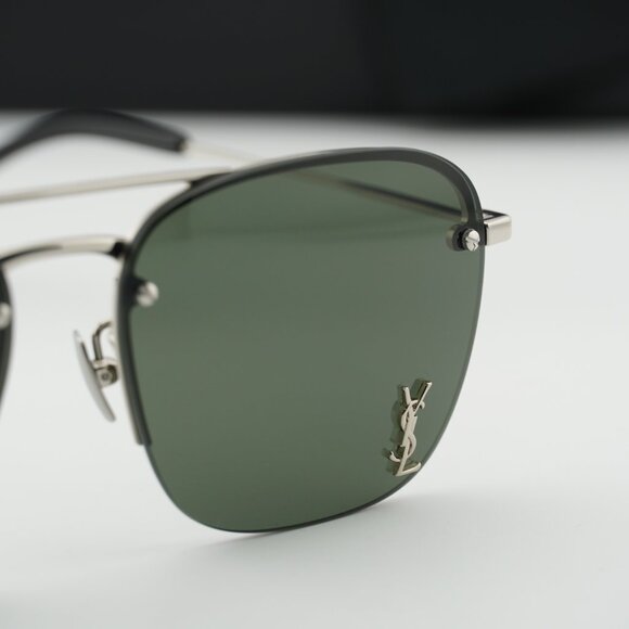 Saint Laurent SL309M 002 Aviator Sunglasses - Silver\\Grey main image 4